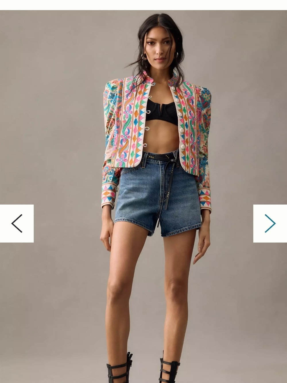 Love The Label Jasmine Embroidered Jacket 🌈 Anthropologie Boho Statement Jacket